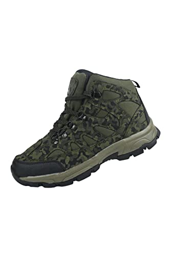 Image of KAZA MHD BLK Men & Women Hunter Trekking and Hiking Woodland Shoes for Men and Women - Water Proof, Anti-Fatigue & Light Weight, Anti-Skid Hiking Shoes Slip Resistant Mountain Boots (JOHNMART)
