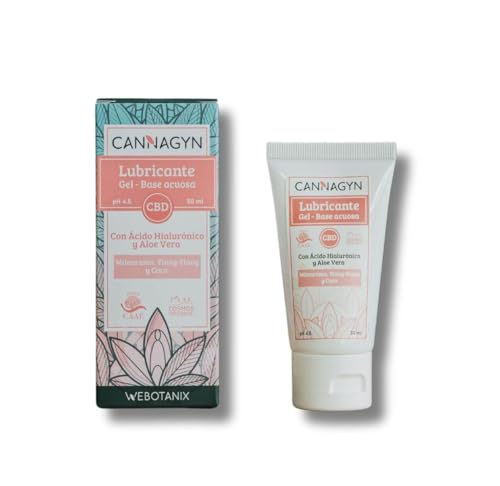 WeBotanix | Lubricante a Base Agua 50ML | Lubricante Sexuales Parejas | Calmante e Hidratante | Ingredientes Naturales | Gel Lubricante Íntimo | Geles Sexuales Pareja | CBD, Aloe Vera | pH4.5