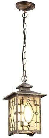 Plafonnier suspendu vintage E27 et lanterne étanche IP54 en laiton pour patio