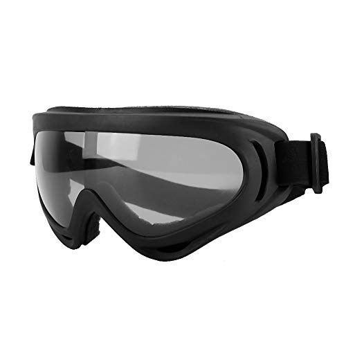 Qukaim Gafas de equitación, resistentes al viento, anti-UV, para deportes al aire libre, ciclismo, color gris, gafas protectoras para trabajo y actividades deportivas