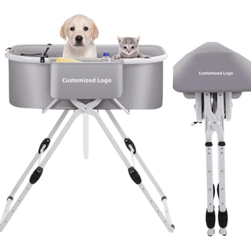 折り畳み式ペットバスタブ 大容量 防水耐磨 犬・猫共用 漬け置き洗い対応 ポータブル収納簡単 屋内外両用 ペットシャワー用