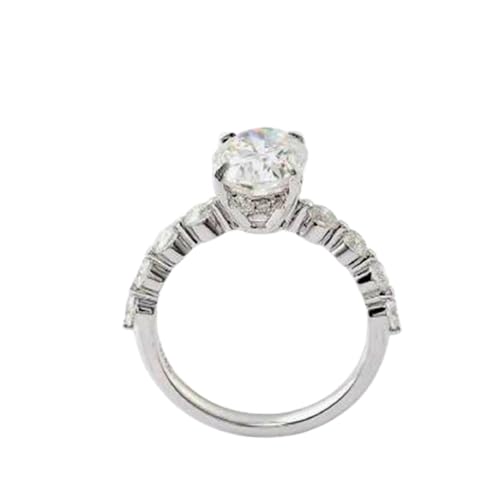 Bague moissanite et pierre de naissance d'avril pour anniversaire de femme