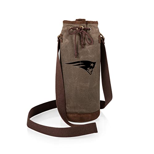 PICNIC TIME New England Patriots Waxed Canvas Wine Tote