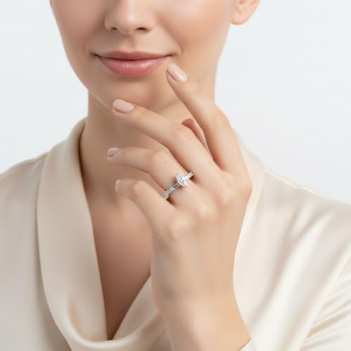 Image of 925 Sterling Silver Marquise Cut Simulated Diamond Vintage Classic Engagement Ring Wedding Band Matching Jewelry for Women, Promise Ring Set US Size 4-12