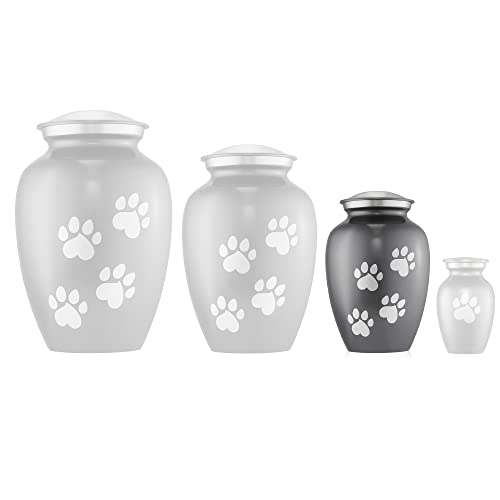 image for Reminded Pet Cremation Urns for Dog and Cat Ashes, Memorial Paw Print 