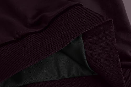 Image of Mens Faux Suede Bomber Jacket Varsity Jacket Windbreaker Vintage Casual Lightweight Leather Coats Jackets