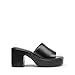 DREAM PAIRS High Chunky Platform Heels for Women Fashion Comfort Slip on Square Open Toe Block Heel Sandals,Size 7.5,Black-PU,SDHS2410W