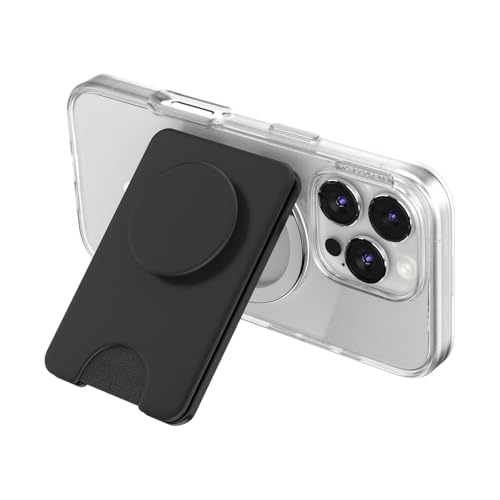 Image of PopSockets Kick-Out Wallet for MagSafe, Adjustable Kickstand, Magnetic Stand - Black