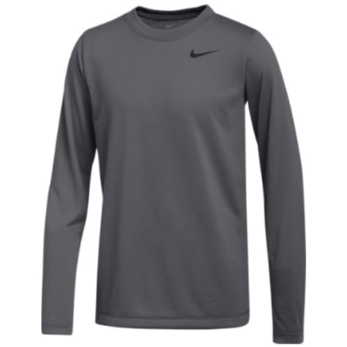 Nike Boys Legend Long Sleeve Athletic T-Shirt (US, Alpha, Large, Regular, Grey)