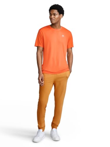 Image of Champion Men's Cinched-Bottom Lounge Pants, Standard Fit, Lightweight 100% Cotton, Available in Regular and Big & Tall