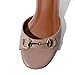 iadore Women Fashion High Block Heel Shoes Strappy with Buckle Fashion Studded Round Open Toe Summer Dress Sandals nude 8.5 US