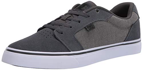 DC Men's Anvil SE Skate Shoe, Grey/Black/Black, 14 D M US