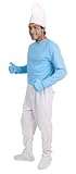 Joker B774-004 I Puffi Costume di Carnevale, Puffo Adulto, in Busta, Azzurro e Bianco