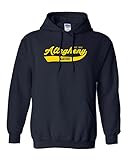 CreateMyTee | Allegheny College Gators Retro Hooded Sweatshirt (Navy, X-Large)