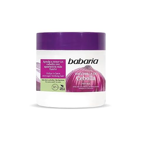 Babaria Onion Hair Mask - No Smell, No Tears - Purifying and Antioxidant Properties - Improves Hair Growth - Adds Gloss and Shine - Reduce Itchy Scalp, Dandruff, and Frizz - 13.5 oz Masque Cover