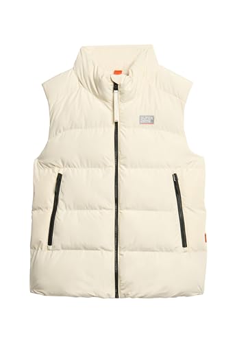 Superdry Damen Sports Steppweste Wollweiß 36