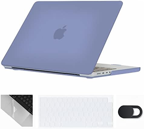 Se7enline Compatible with 13 inch MacBook Air M2 2023 2022 Case for Mac Air 13.6-inch A2681 Laptop Hard Shell Case with Keyboard Cover(UK Layout) & Webcam Cover & Trackpad Protector,Matte Black