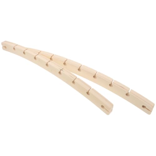 CIMAXIC 2pcs Outdoor Hammock Replacement Bars 9 Hole Wooden Anti Rollover Crossbars Weather Resistant Patio and Porch Hammock Repair Parts Universal Stabilizer