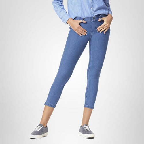 HUE Essential Denim Capri Leggings with Pockets — view 7