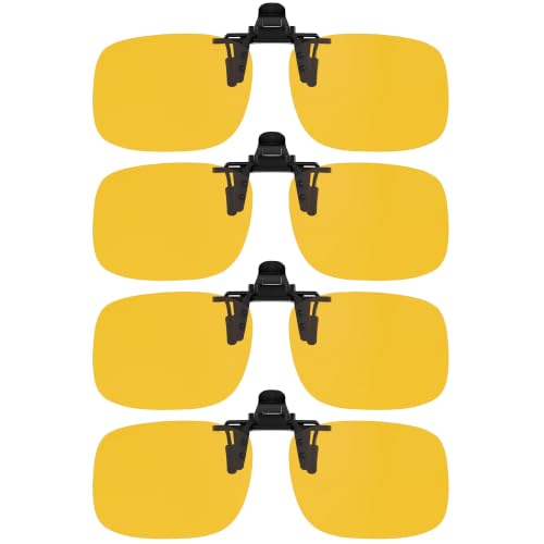 Eyekepper Yellow Clip on Sunglasses Night Vision Driving Glasses, 60 * 43MM