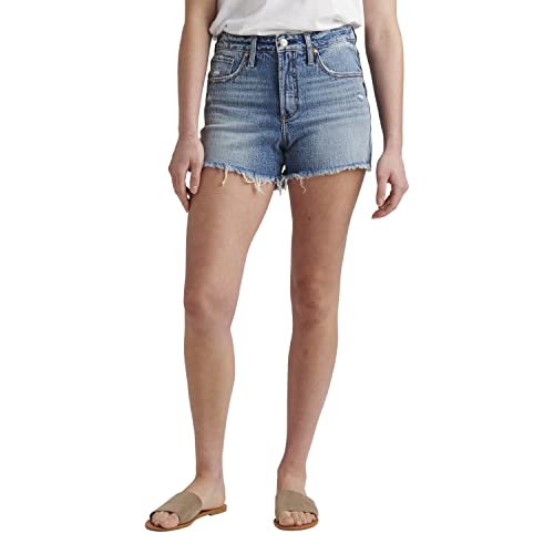 Silver Jeans Co. Women's Beau Mid Rise Short, Med Wash RCS262, 33 by Silver Jeans Co. - Used condition - US$36.58