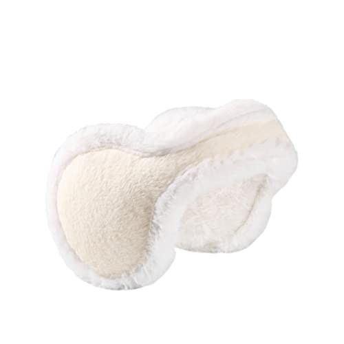 Topzgleey Winter Earmuffs For Women Girls, Faux Furry Soft & Warm Earmuffs Cute Foldable Outdoor Ear Warmers -Ear Covers For Cold Weather(White) #TOP6