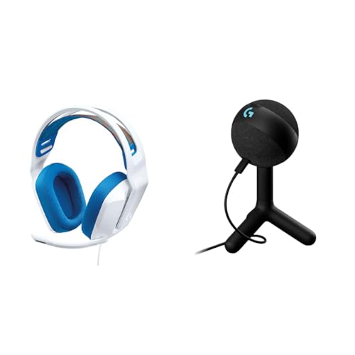 Image of Logitech G335 Wired Gaming Headset + Yeti Orb RGB Gaming Microphone with LIGHTSYNC, USB Mic - White