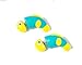 Fish Front and Back Earrings - Yellow & Blue
