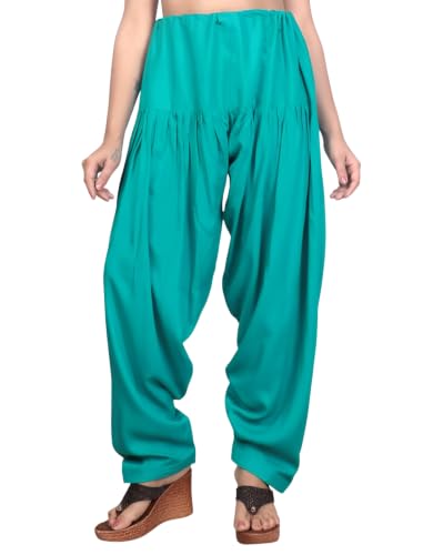 Image of FASHION GALLERY Women's Rayon Relaxed Fit Patiala Salwar with Full Length Drawstring Closure Type and Flexible Waist | Patiala Pant for Woman Free Size Fit Upto XXL