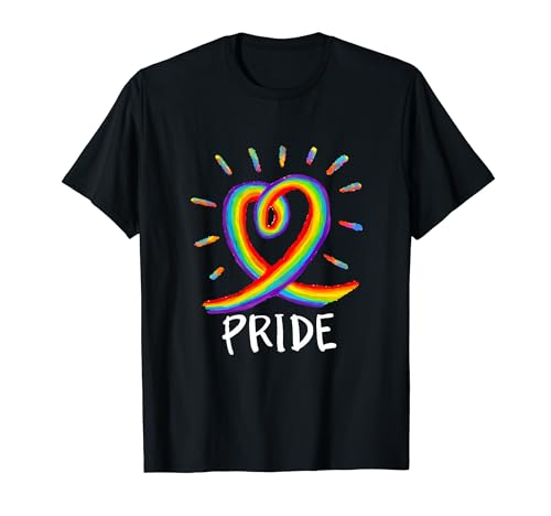 Pride Proud, LGBTQ, Orgullo gay, bandera de la libertad, corazón Camiseta