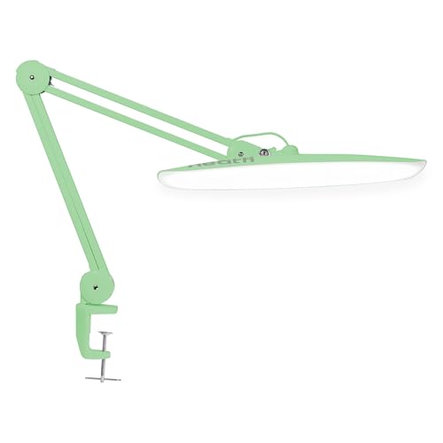 Neatfi XL 2,200 Lumens LED Desk Lamp with Clamp, 24W Bright Architect Task Lamp, 20 Inches Dimmable Computer Light, Adjustable Desk Light for Home, Office, Crafts & Nails (Non-CCT, Midnight Green)