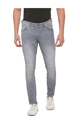 Spykar Slim Fit Grey Jeans for Men – Mid Rise