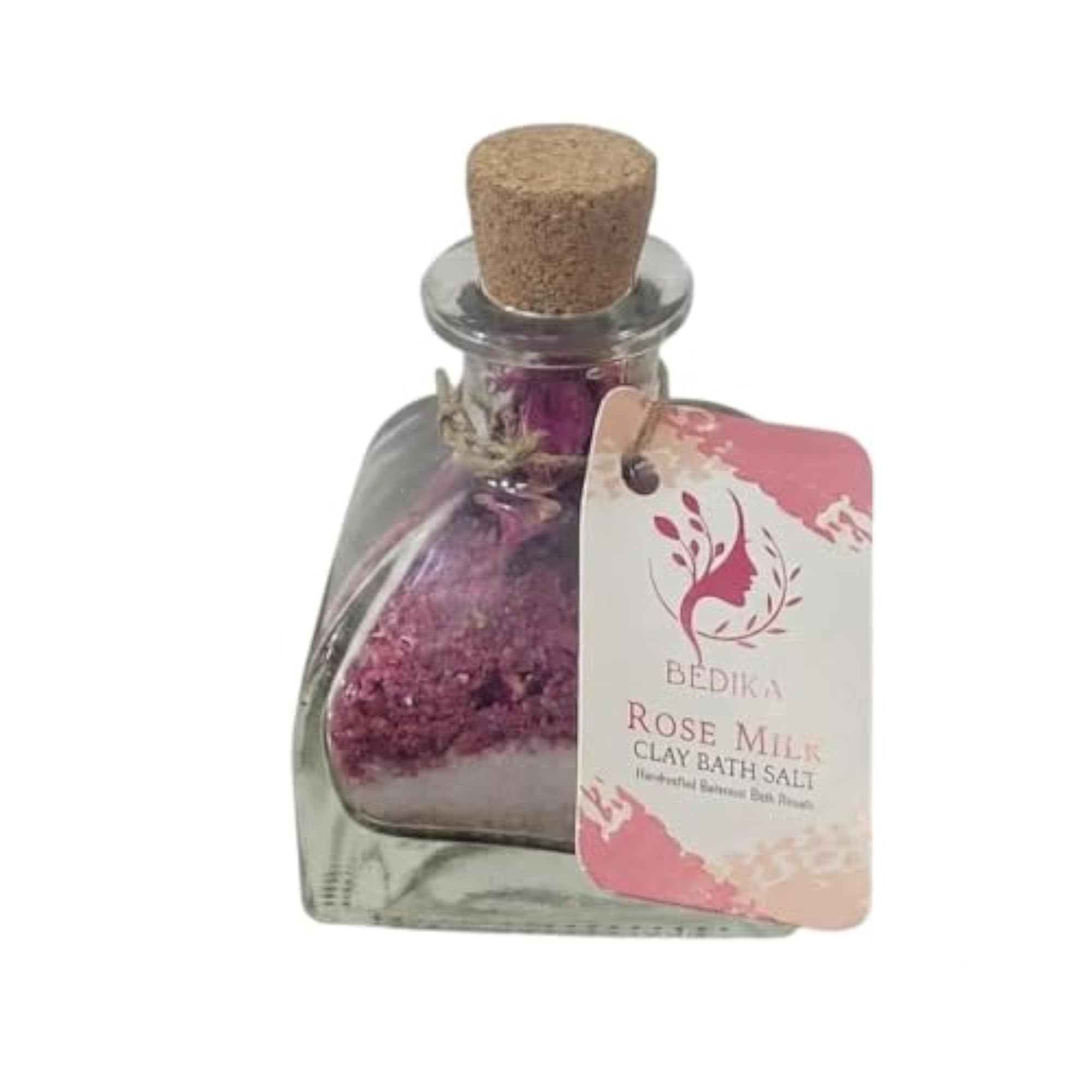 Rose Milk Clay Bath Salt, Handcrafted Botanical