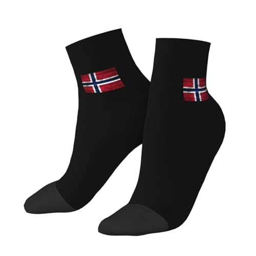 Norway Flag Socks Wool Sports Breathable Sock for Women Men