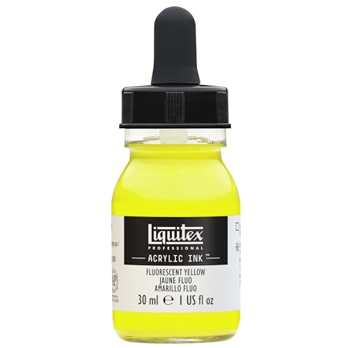 Liquitex Professional Acrylic Ink, 1-oz (30ml) Jar, Fluorescent Yellow