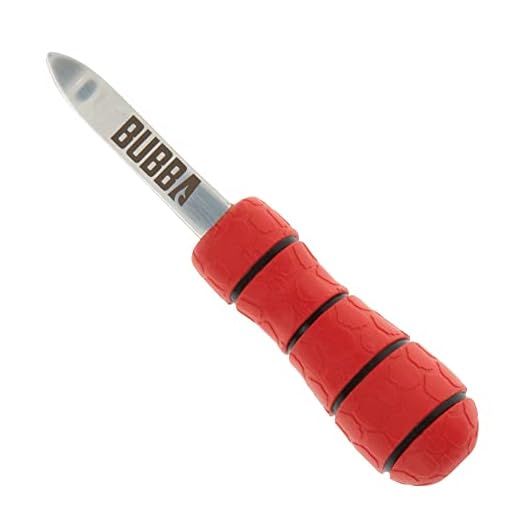 BUBBA Shucking Knife - Oyster Shucking Knife with 2.5" Stainless Steel Curved Tip Blade with Non-Slip Grip Handle