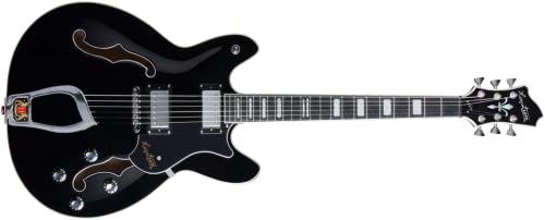 9 VIKING. HAGSTROM Guitare corps creux VIKING BLK. - Les Beatles, Paul McCartney, John Lennon, RIngo Starr, George Harrison 9 VIKING. HAGSTROM Guitare corps creux VIKING BLK.