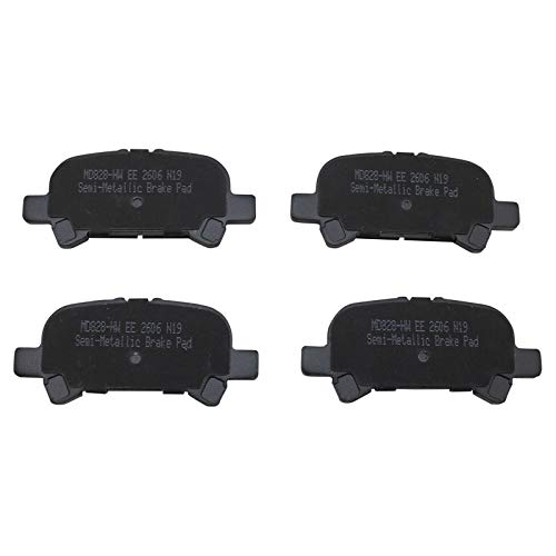 Image of TRQ Rear Brake Pad & Rotor Kit Semi-Metallic Premium G-Coated Compatible with 2005 Toyota Avalon