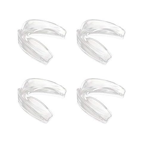 AIWAYING Sport Mouth Guards Teeth Armor Professional - 4 Pack - Safe Clear Color - No Color Additive - Athletic Teeth Mouth Guards - Fit Any Mouth Size (12 Years or Older) - Custom Fit Cover