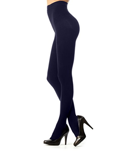 Image of MeMoi Perfectly Opaque Tights, Comfortable and Smoothing Control Top Tights, 40 Denier Opaque Finish - Sizes S-Q2