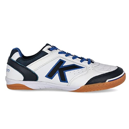 KELME Precision Leather, Chaussures de Futsal Homme, Blanc (Blanco Y Azul 172), 39 EU Cover