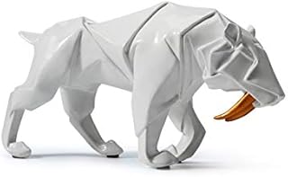 Amoy-Art Leopard Statue Sculpture Dinosaur Arts Figurine Animal Gifts Polyresin Decor 24cm