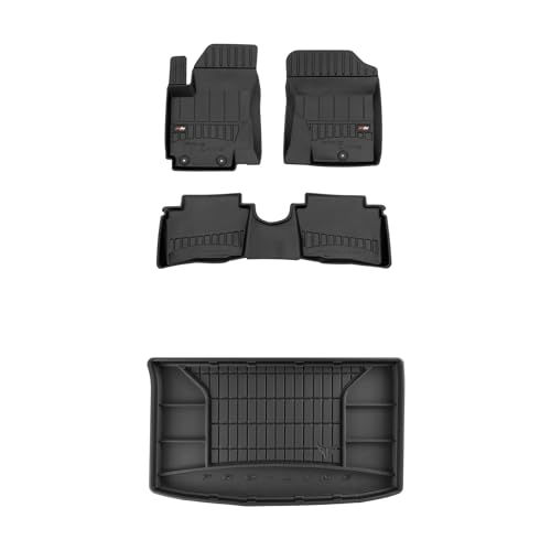 Tapis de sol voiture FROGUM ProLine 3D et tapis de coffre caoutchouc pour Hyundai i20 I 2008-2015