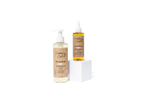 Image of Cristina's Curls Nourishing Baby Wash Day Hair Bundle - Gentle Shampoo + Lightweight Scalp Oil