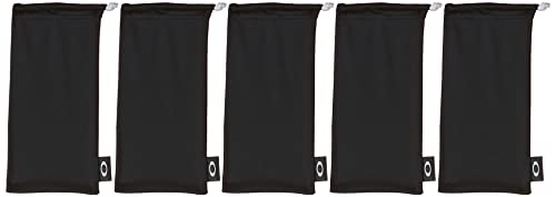 Oakley unisex adult Microbag Sunglass Case, Black/ 5 Pack, One Size US