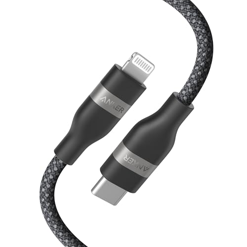 Anker USB C Lightning Kabel, Upcycled-Flechtgewebe USB C auf Lightning Kabel 90cm, ultra-schnelles Ladekabel für iPhone 14/13/12/11 Serie und mehr 1