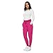 Monarch Uniforms Womens Jogger Scrubs Ribbed Jogger Scrub Pants for Women-(HOT Pink)-XS