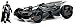 DC Comics 1:24 Justice League Batmobile Die-cast Car with 2.75