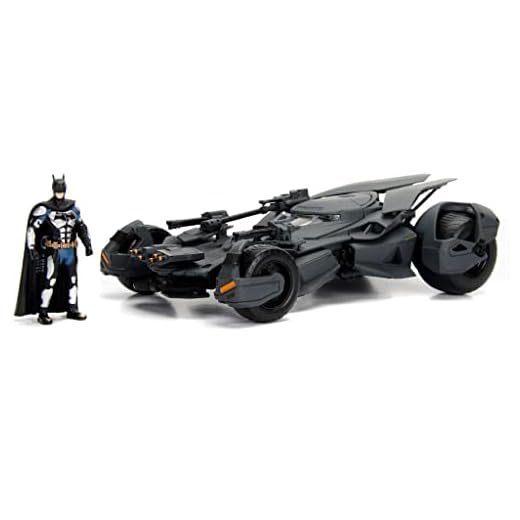 Jada Toys - Batman vs Superman Justice League 2016 Batimobile Vehículo Miniature, 99232BK, Color Negro, Escala 1/24