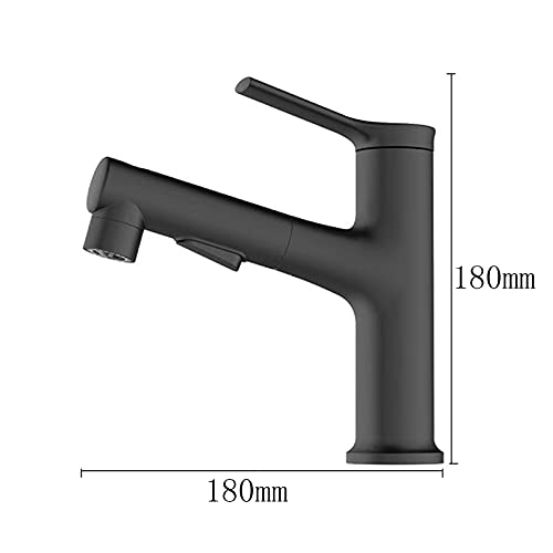 Grifo de baño con rociador extraíble moderno monomando para lavabo 3